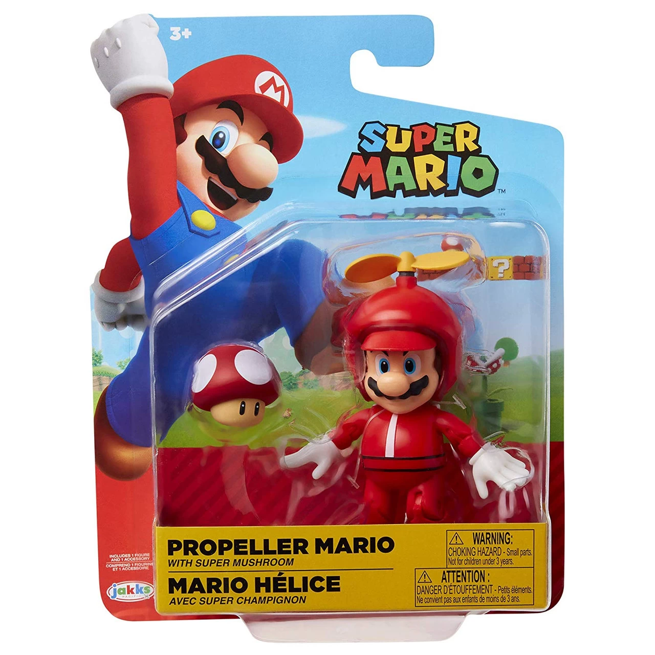 JAKKS PACIFIC Jakks Propeller Mario With Mushroom Action Figure 3 JAKKS PACIFIC Jakks Propeller Mario With Mushroom Action Figure