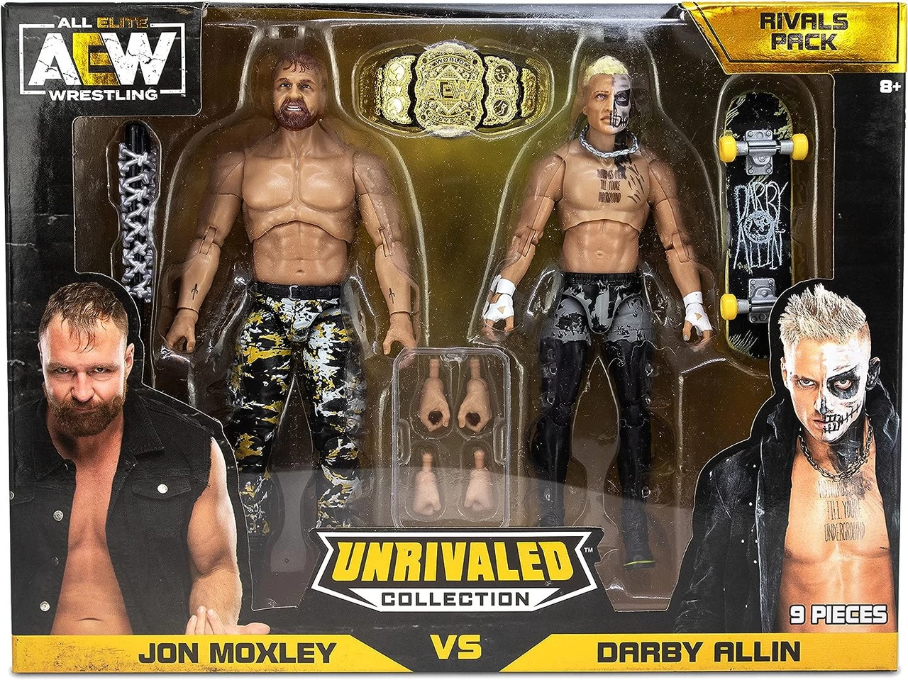JAKKS PACIFIC Jakks AEW Unrivaled Collection Rivals Pack - Darby Allin And Jon Moxley Action Figure 2 Pack 3 JAKKS PACIFIC Jakks AEW Unrivaled Collection Rivals Pack - Darby Allin And Jon Moxley Action Figure 2 Pack