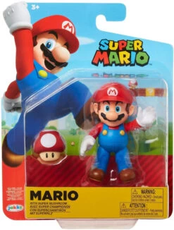 JAKKS PACIFIC Jakks Mario With Super Mushroom Action Figure