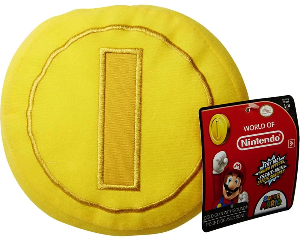 JAKKS PACIFIC Nintendo 5" Plush With Sounds: Gold Coin 3 JAKKS PACIFIC Nintendo 5" Plush With Sounds: Gold Coin