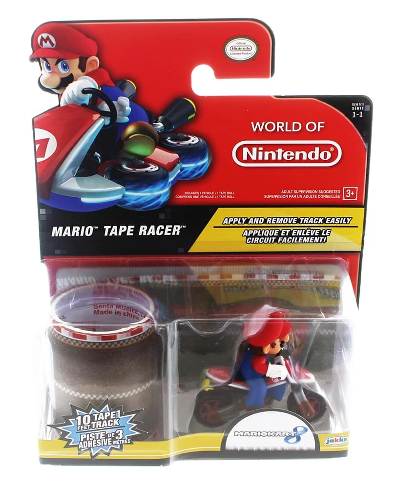JAKKS PACIFIC World Of Nintendo Tape Racer Action Figure: Mario 3 JAKKS PACIFIC World Of Nintendo Tape Racer Action Figure: Mario