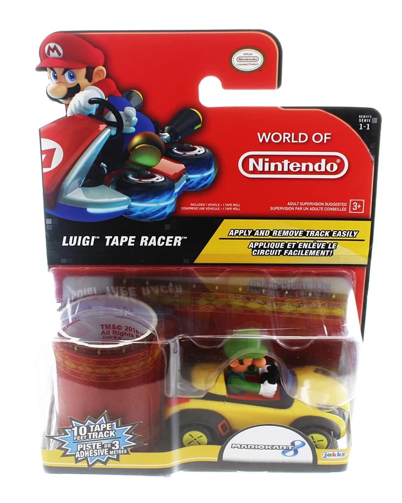 JAKKS PACIFIC World Of Nintendo Tape Racer Action Figure: Luigi 3 JAKKS PACIFIC World Of Nintendo Tape Racer Action Figure: Luigi