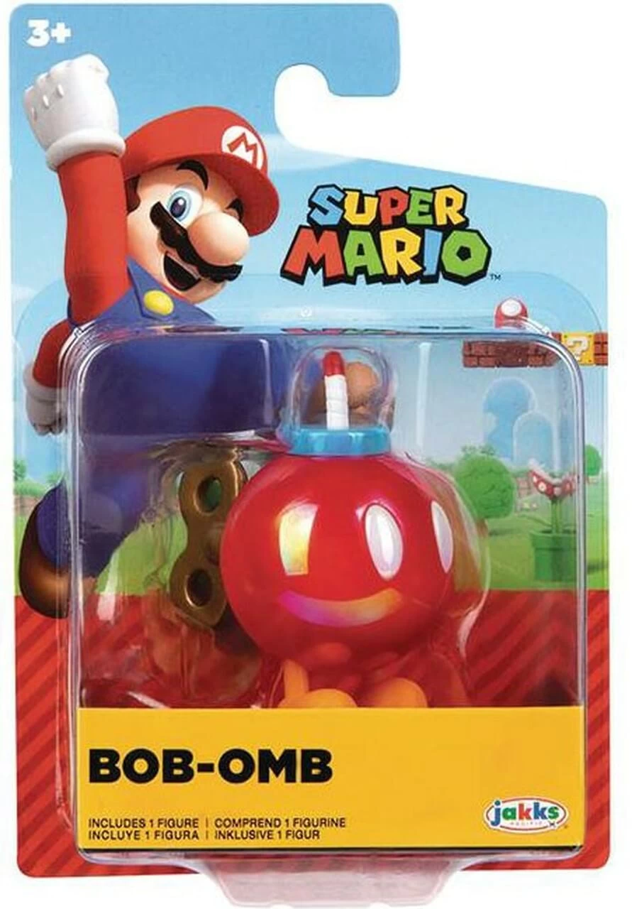 JAKKS PACIFIC Super Mario World Of Nintendo 2.5 Inch Figure | Red Bob-Omb 4 JAKKS PACIFIC Super Mario World Of Nintendo 2.5 Inch Figure | Red Bob-Omb - Image 2