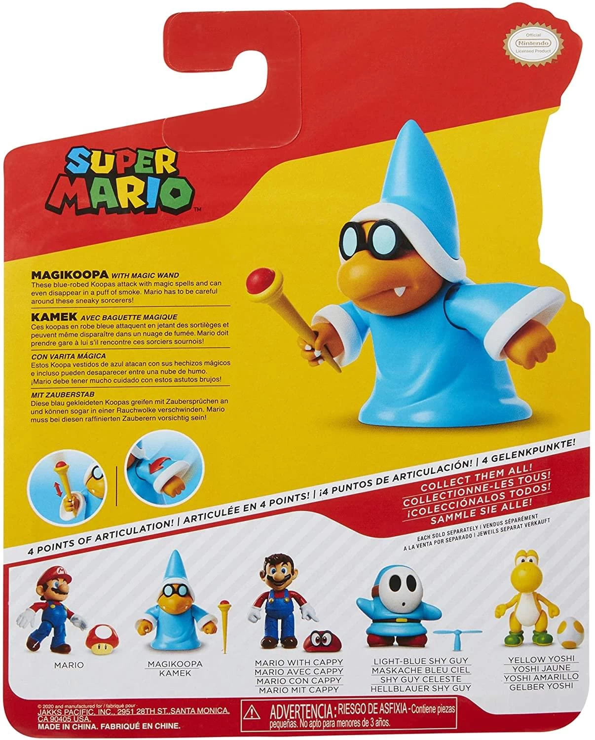 JAKKS PACIFIC Super Mario Bros. 4 Inch Action Figure | Magikoopa W/ Wand 6 JAKKS PACIFIC Super Mario Bros. 4 Inch Action Figure | Magikoopa W/ Wand - Image 4