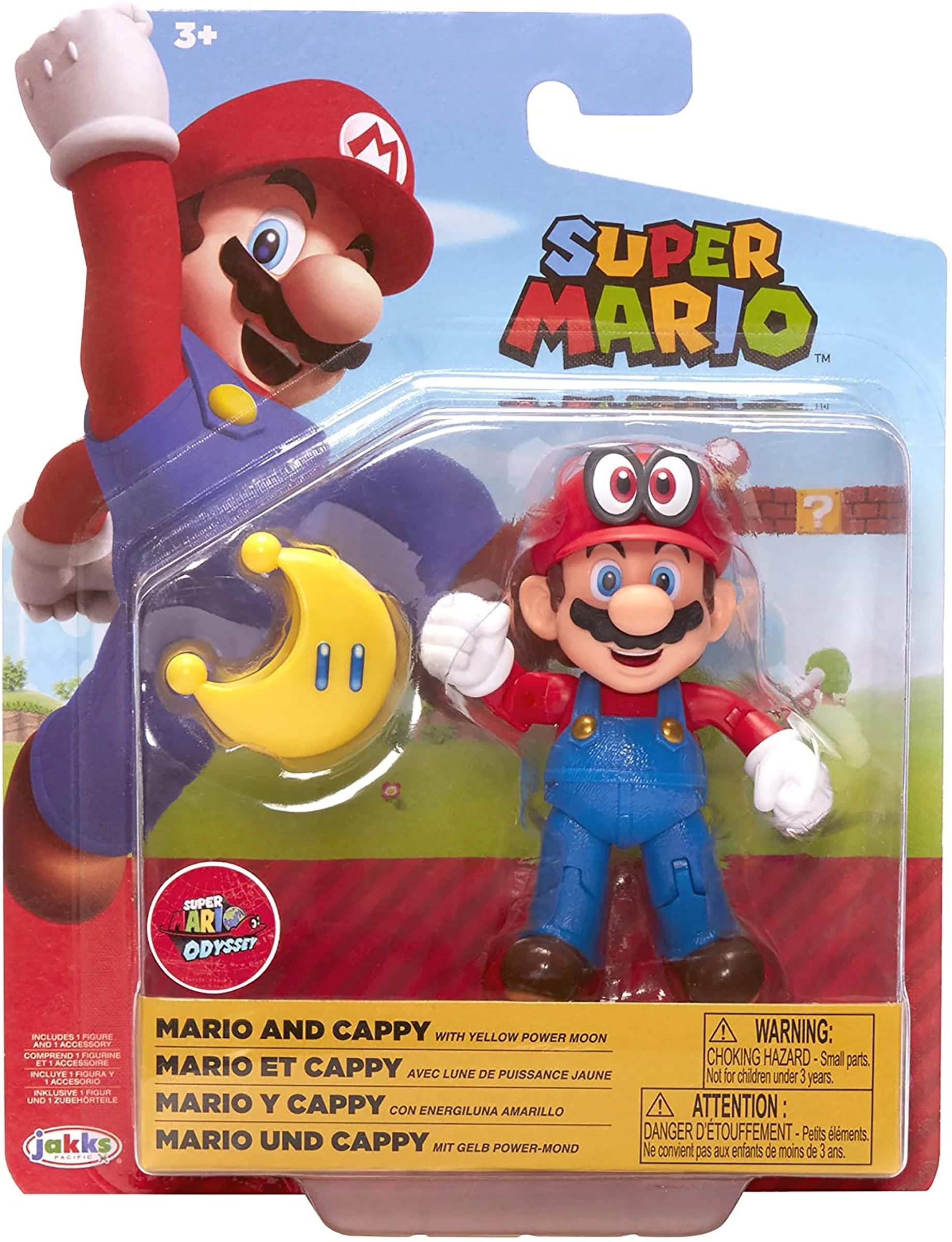 JAKKS PACIFIC Super Mario World Of Nintendo 4 Inch Figure | Mario & Cappy 6 JAKKS PACIFIC Super Mario World Of Nintendo 4 Inch Figure | Mario & Cappy - Image 4