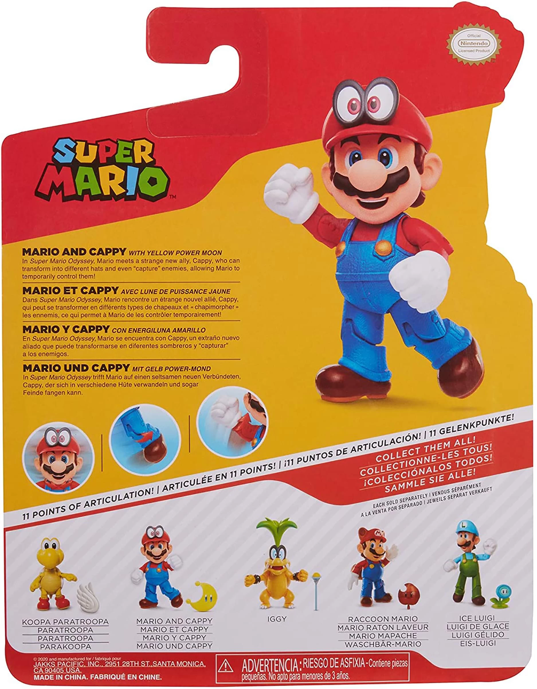 JAKKS PACIFIC Super Mario World Of Nintendo 4 Inch Figure | Mario & Cappy 7 JAKKS PACIFIC Super Mario World Of Nintendo 4 Inch Figure | Mario & Cappy - Image 5