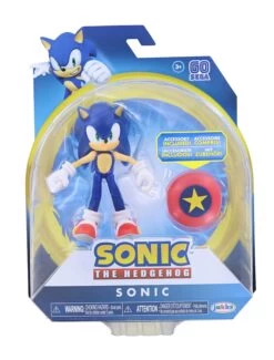 JAKKS PACIFIC Sonic The Hedgehog 4 Inch Figure | Modern Sonic W/ Star