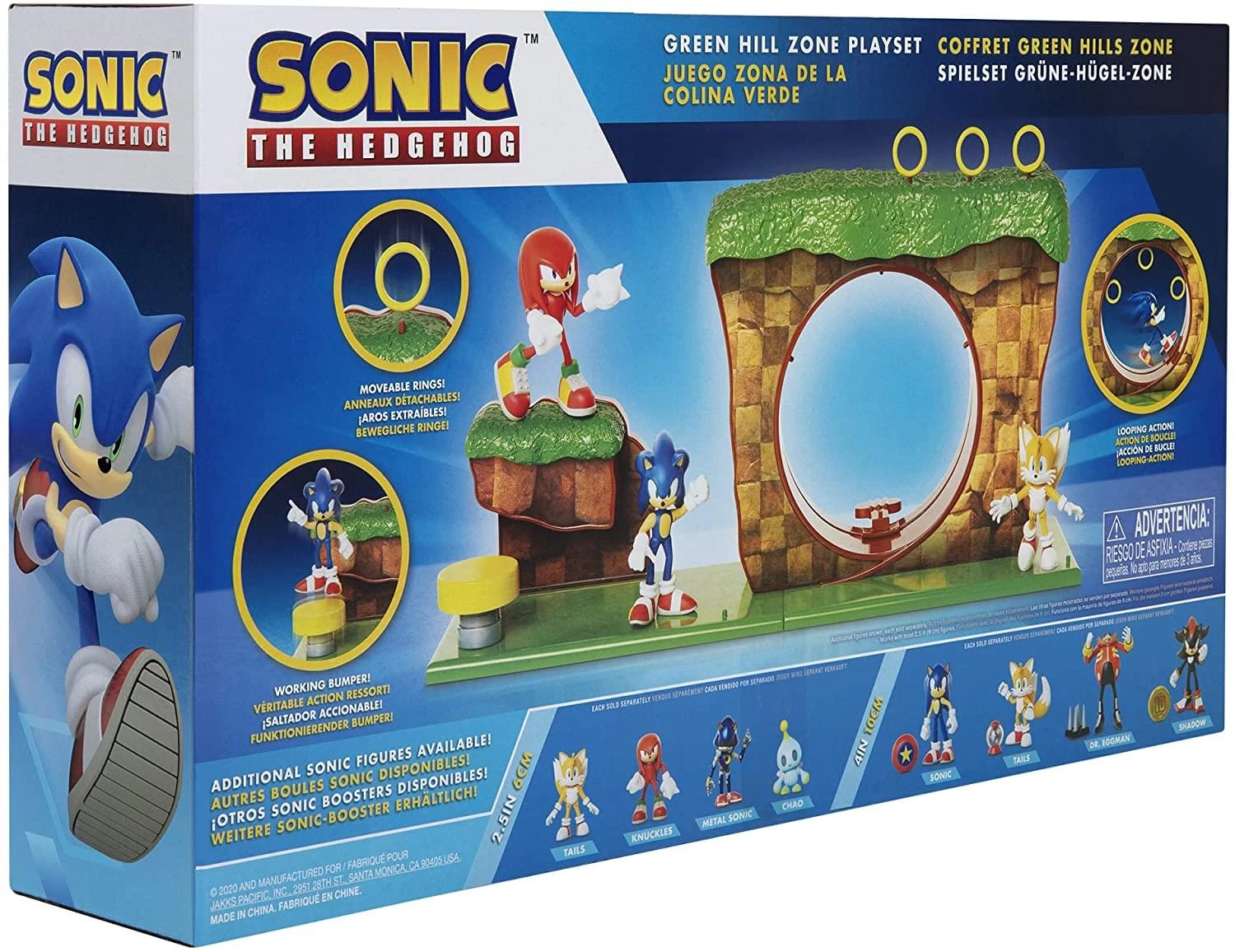 JAKKS PACIFIC Sonic The Hedgehog Green Hill Zone 2.5 Inch Figure Playset 4 JAKKS PACIFIC Sonic The Hedgehog Green Hill Zone 2.5 Inch Figure Playset - Image 2