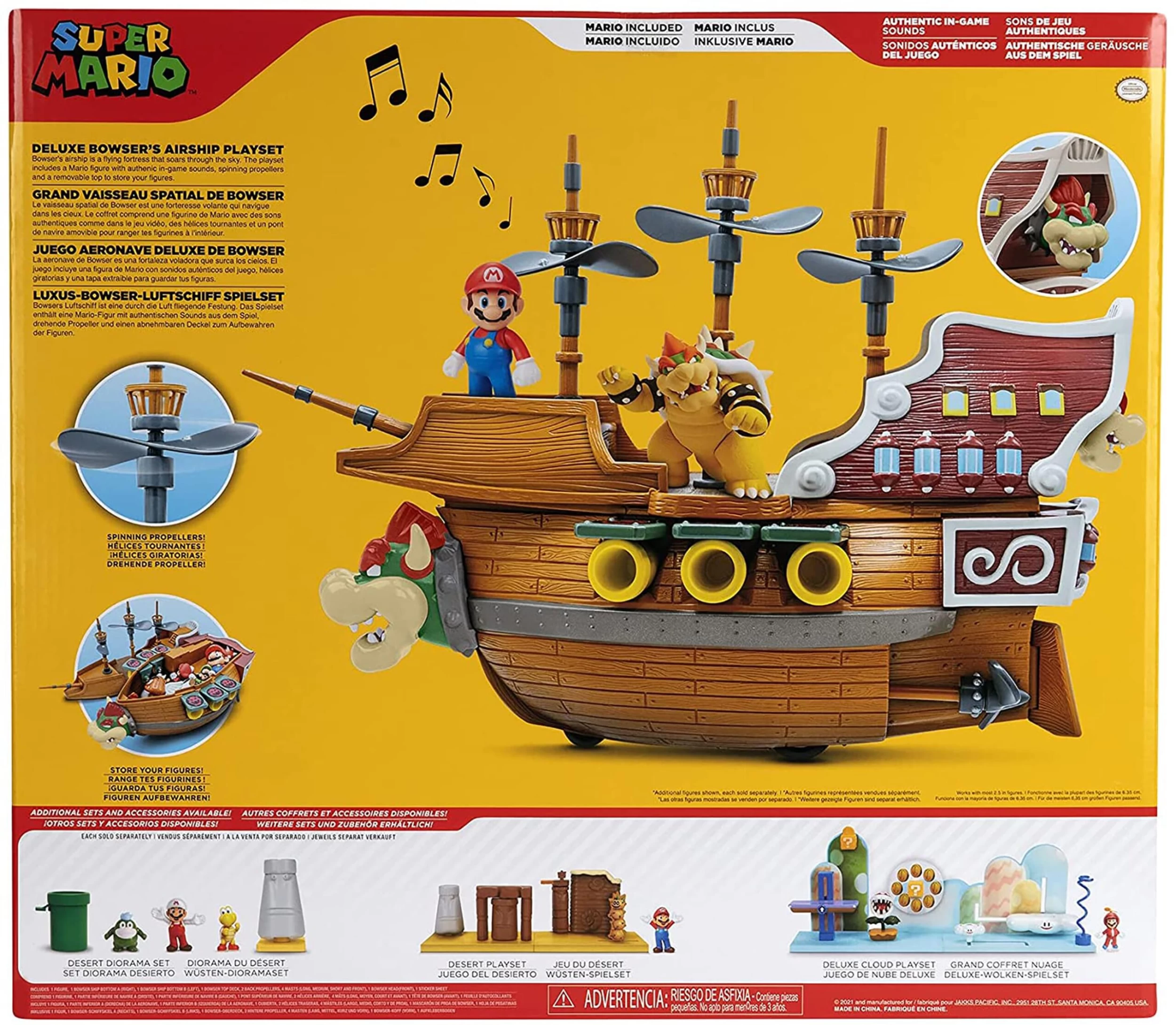 JAKKS PACIFIC Super Mario World Of Nintendo Bowsers Air Ship Deluxe Diorama Playset 5 JAKKS PACIFIC Super Mario World Of Nintendo Bowsers Air Ship Deluxe Diorama Playset - Image 3