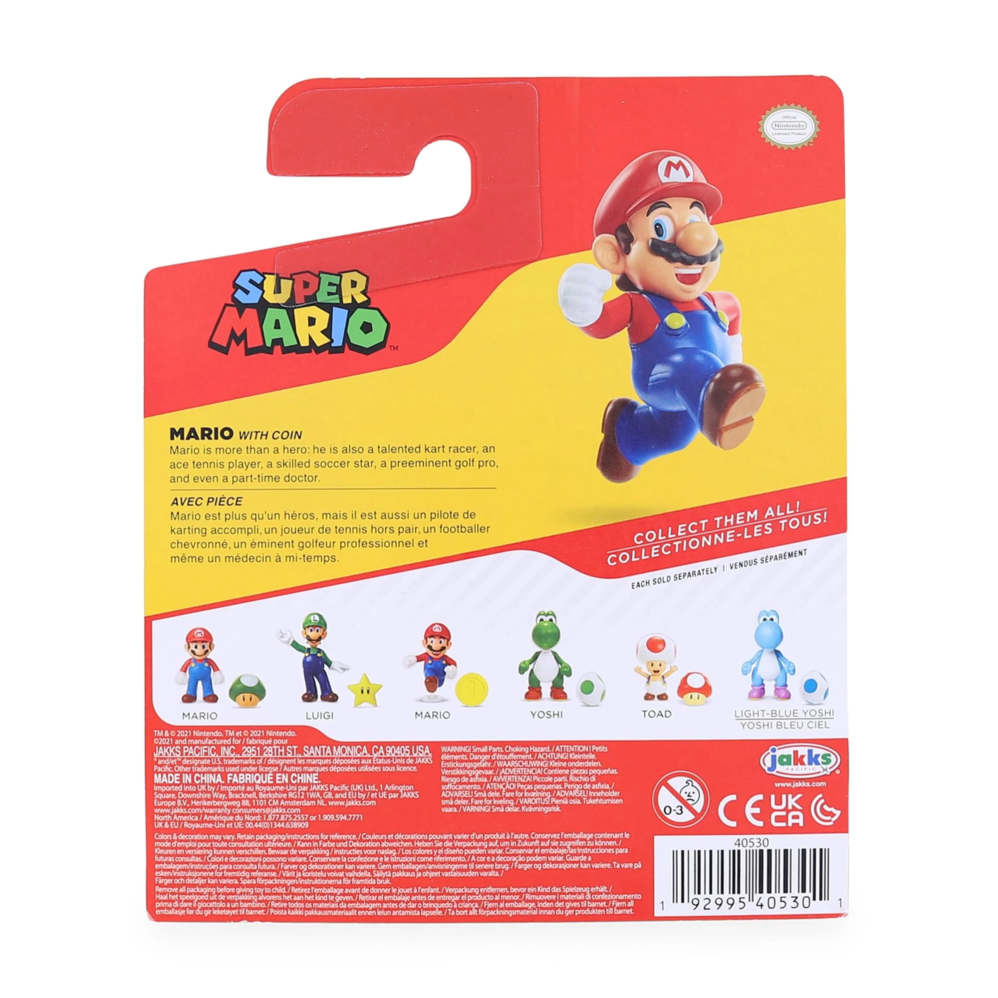 JAKKS PACIFIC Super Mario World Of Nintendo 2.5 Inch Figure | Mario With Coin 4 JAKKS PACIFIC Super Mario World Of Nintendo 2.5 Inch Figure | Mario With Coin - Image 2