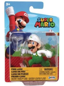 JAKKS PACIFIC Super Mario World Of Nintendo 2.5 Inch Figure | Fire Luigi