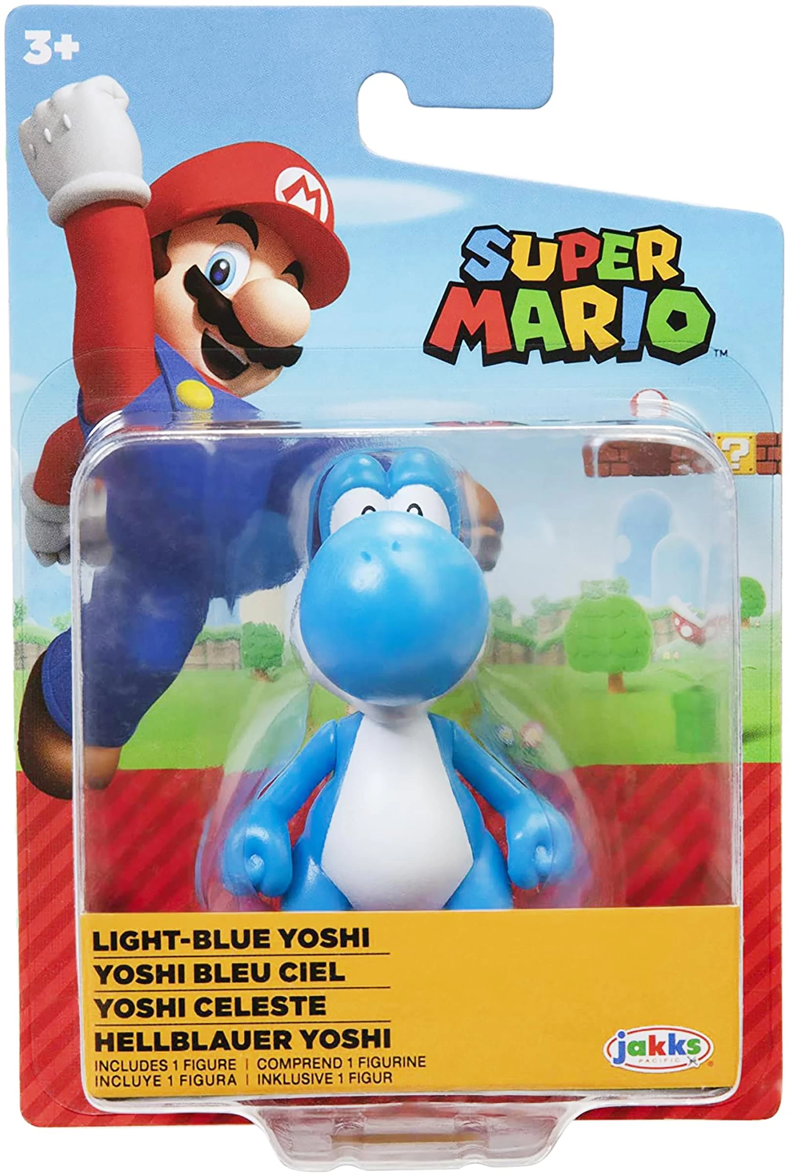JAKKS PACIFIC Super Mario World Of Nintendo 2.5 Inch Figure | Light Blue Yoshi 4 JAKKS PACIFIC Super Mario World Of Nintendo 2.5 Inch Figure | Light Blue Yoshi - Image 2