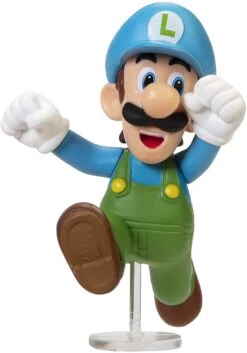 JAKKS PACIFIC Super Mario World Of Nintendo 2.5 Inch Figure | Running Ice Luigi
