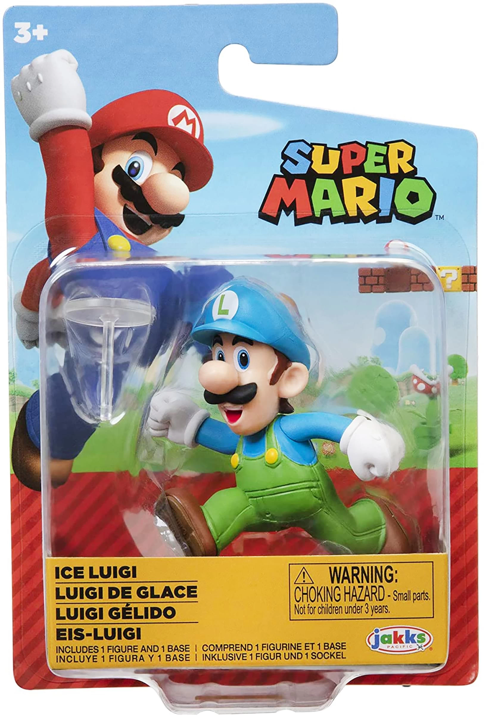 JAKKS PACIFIC Super Mario World Of Nintendo 2.5 Inch Figure | Running Ice Luigi 4 JAKKS PACIFIC Super Mario World Of Nintendo 2.5 Inch Figure | Running Ice Luigi - Image 2