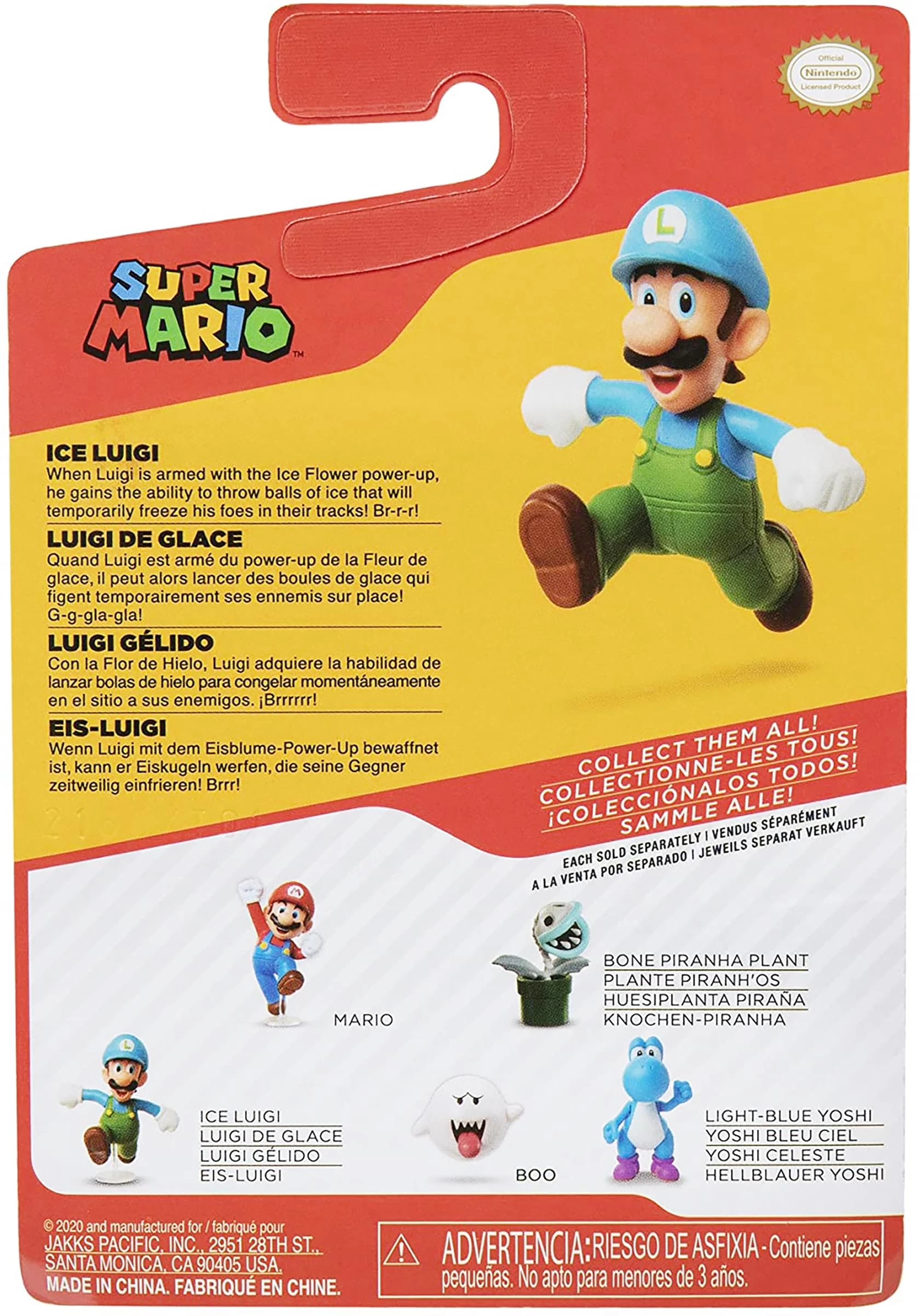 JAKKS PACIFIC Super Mario World Of Nintendo 2.5 Inch Figure | Running Ice Luigi 5 JAKKS PACIFIC Super Mario World Of Nintendo 2.5 Inch Figure | Running Ice Luigi - Image 3