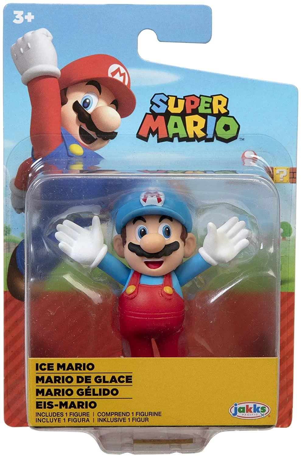 JAKKS PACIFIC Super Mario World Of Nintendo 2.5 Inch Figure | Open Arms Ice Mario 6 JAKKS PACIFIC Super Mario World Of Nintendo 2.5 Inch Figure | Open Arms Ice Mario - Image 4