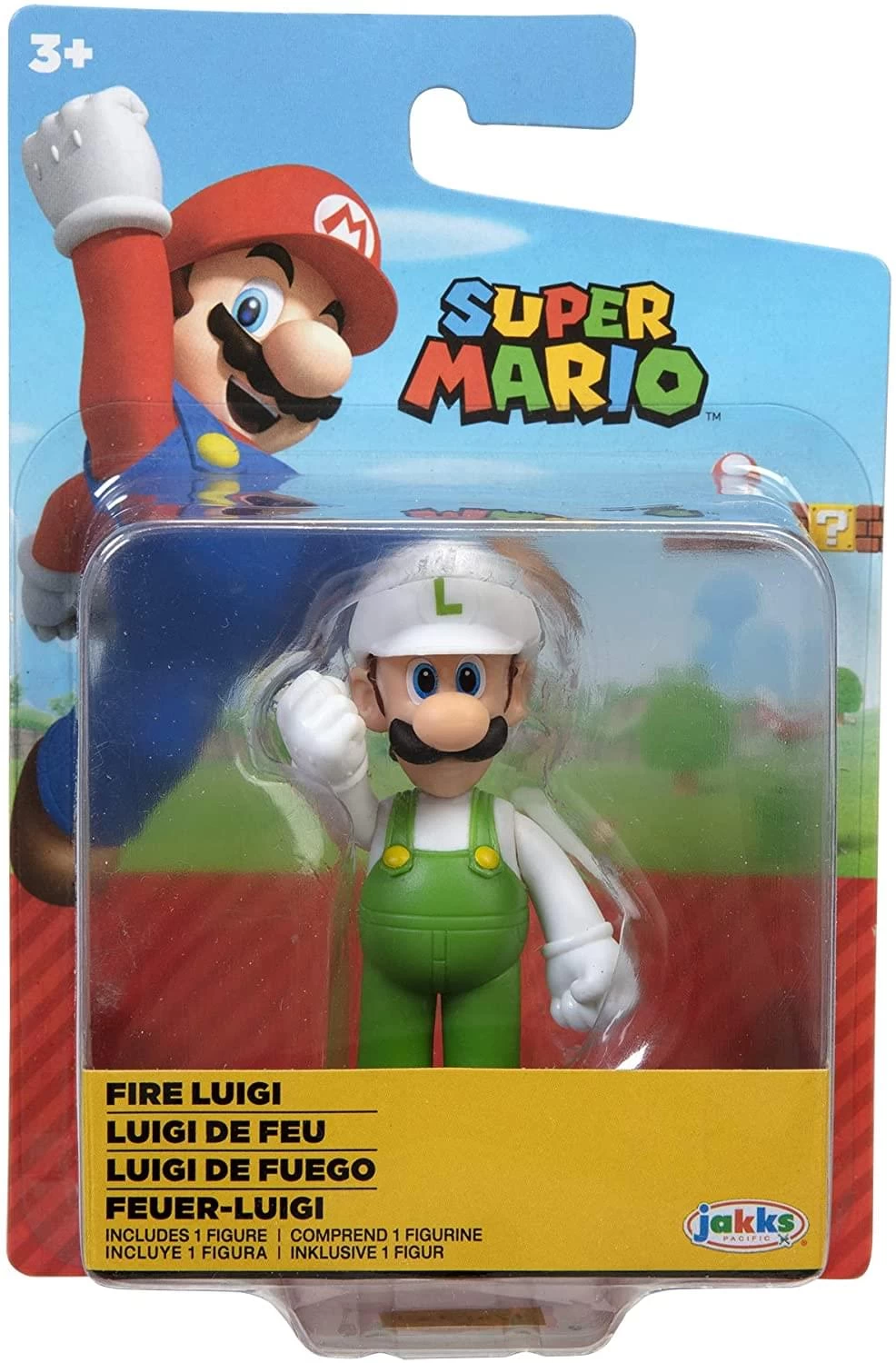 JAKKS PACIFIC Super Mario World Of Nintendo 2.5 Inch Figure | Standing Fire Luigi 6 JAKKS PACIFIC Super Mario World Of Nintendo 2.5 Inch Figure | Standing Fire Luigi - Image 4