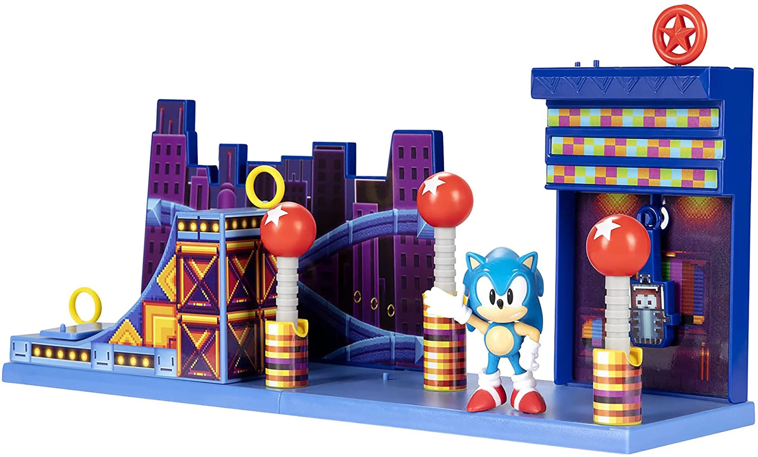 JAKKS PACIFIC Sonic The Hedgehog 2.5 Inch Figure Playset | Studiopolis Zone 3 JAKKS PACIFIC Sonic The Hedgehog 2.5 Inch Figure Playset | Studiopolis Zone