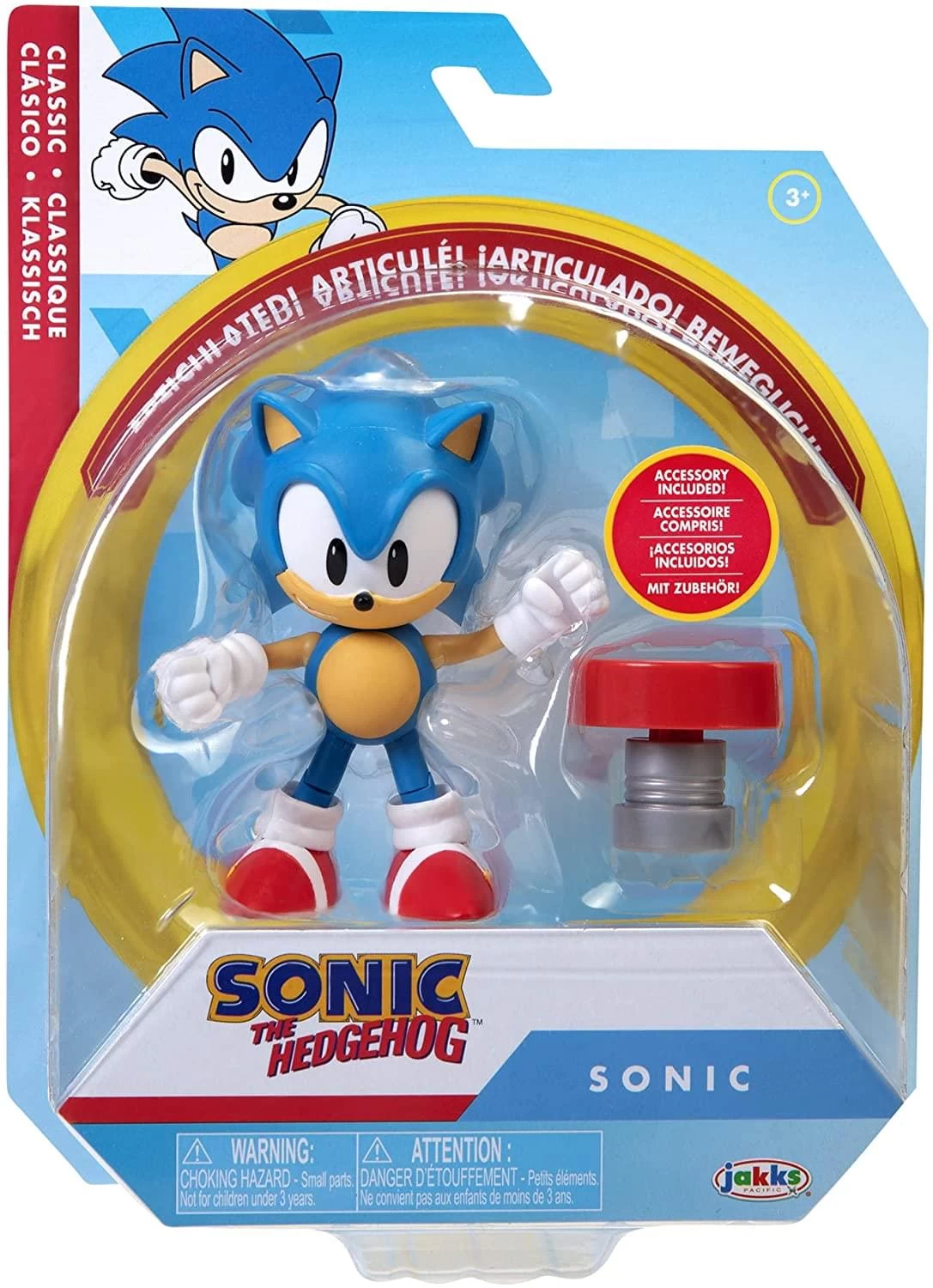 JAKKS PACIFIC Sonic The Hedgehog 4 Inch Figure | Classic Sonic 6 JAKKS PACIFIC Sonic The Hedgehog 4 Inch Figure | Classic Sonic - Image 4