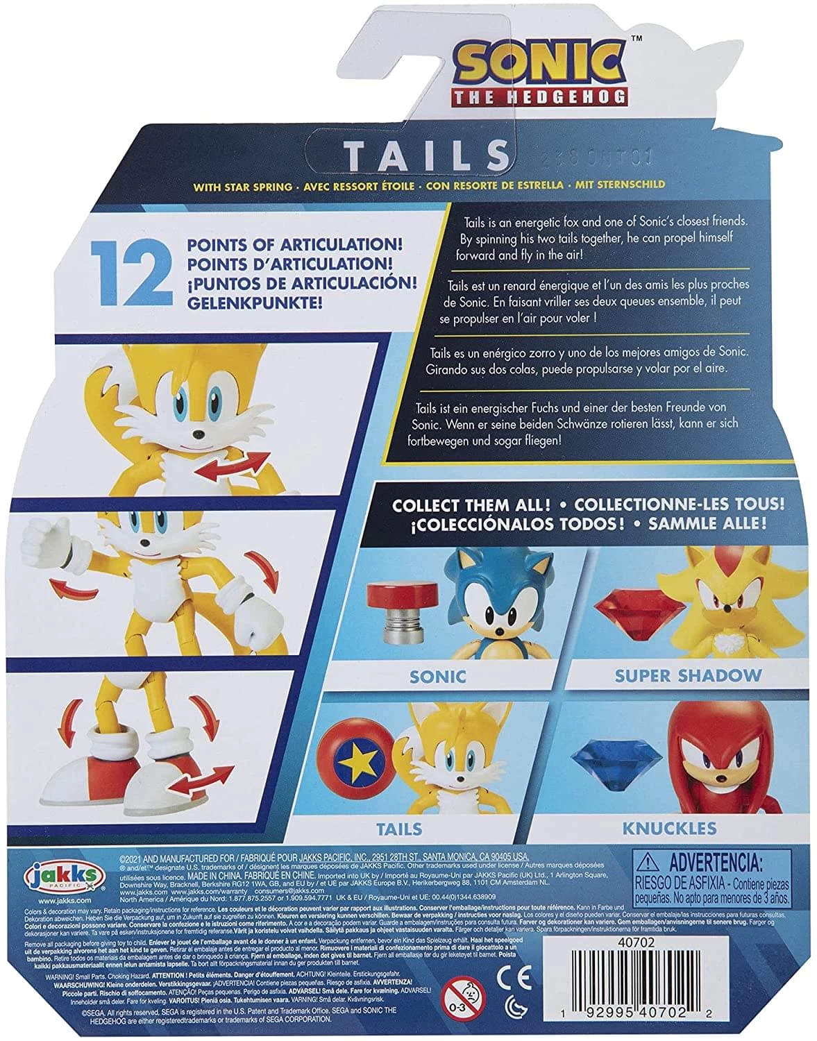JAKKS PACIFIC Sonic The Hedgehog 4 Inch Figure | Modern Tails 6 JAKKS PACIFIC Sonic The Hedgehog 4 Inch Figure | Modern Tails - Image 4