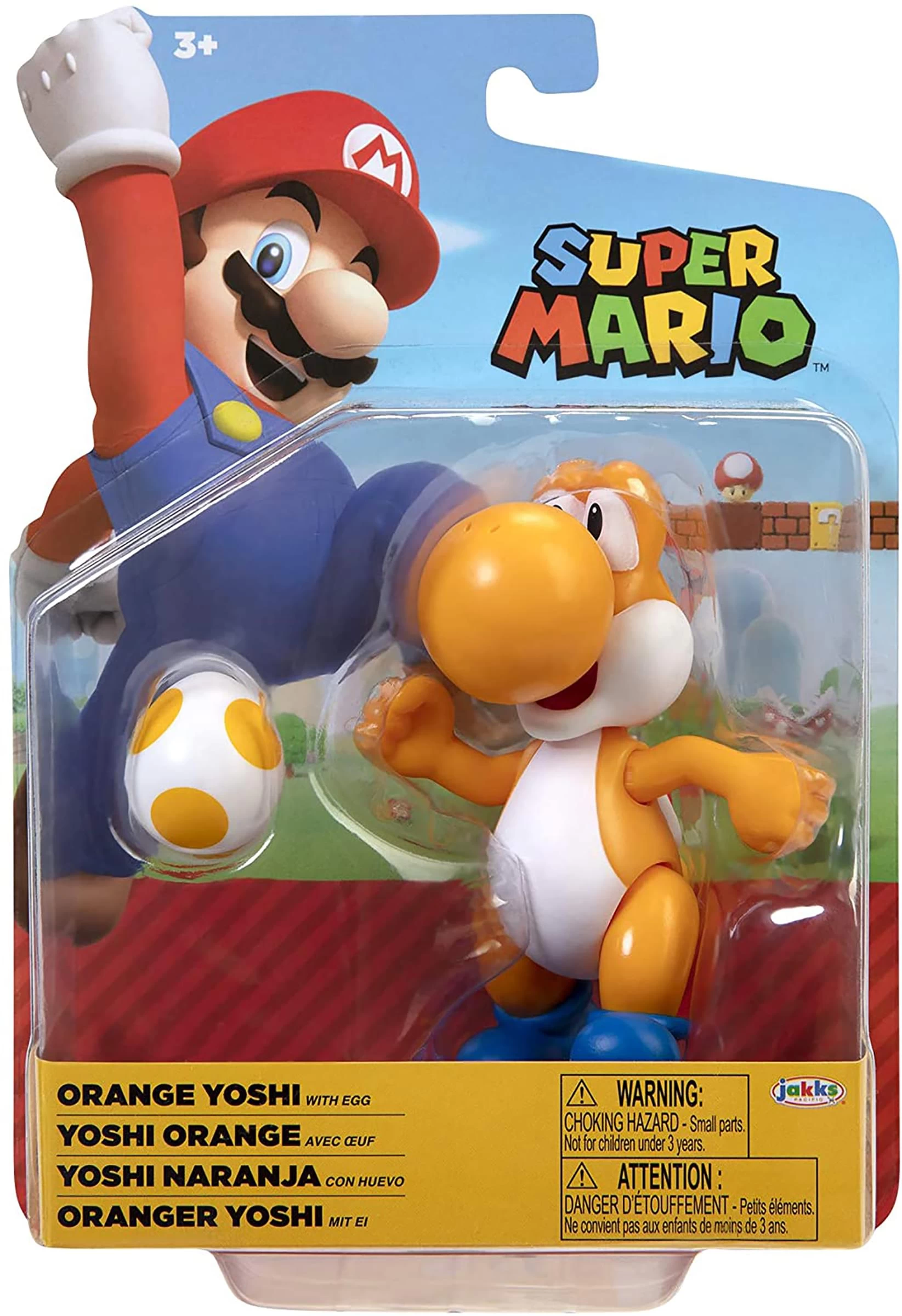 JAKKS PACIFIC Super Mario World Of Nintendo 4 Inch Figure | Orange Yoshi 5 JAKKS PACIFIC Super Mario World Of Nintendo 4 Inch Figure | Orange Yoshi - Image 3