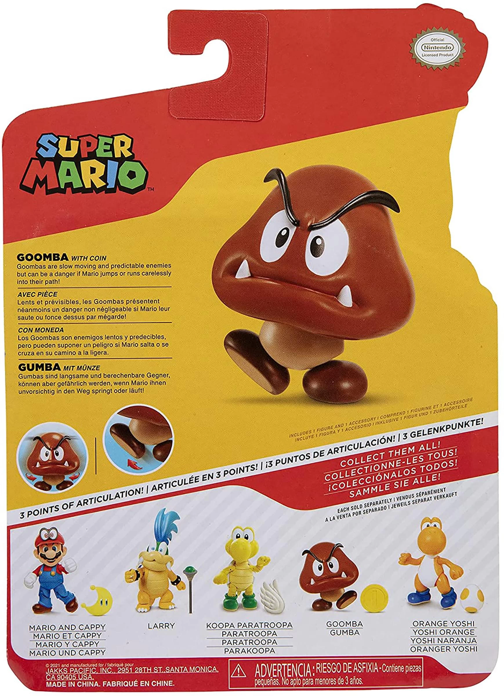 JAKKS PACIFIC Super Mario World Of Nintendo 4 Inch Figure | Goomba 6 JAKKS PACIFIC Super Mario World Of Nintendo 4 Inch Figure | Goomba - Image 4