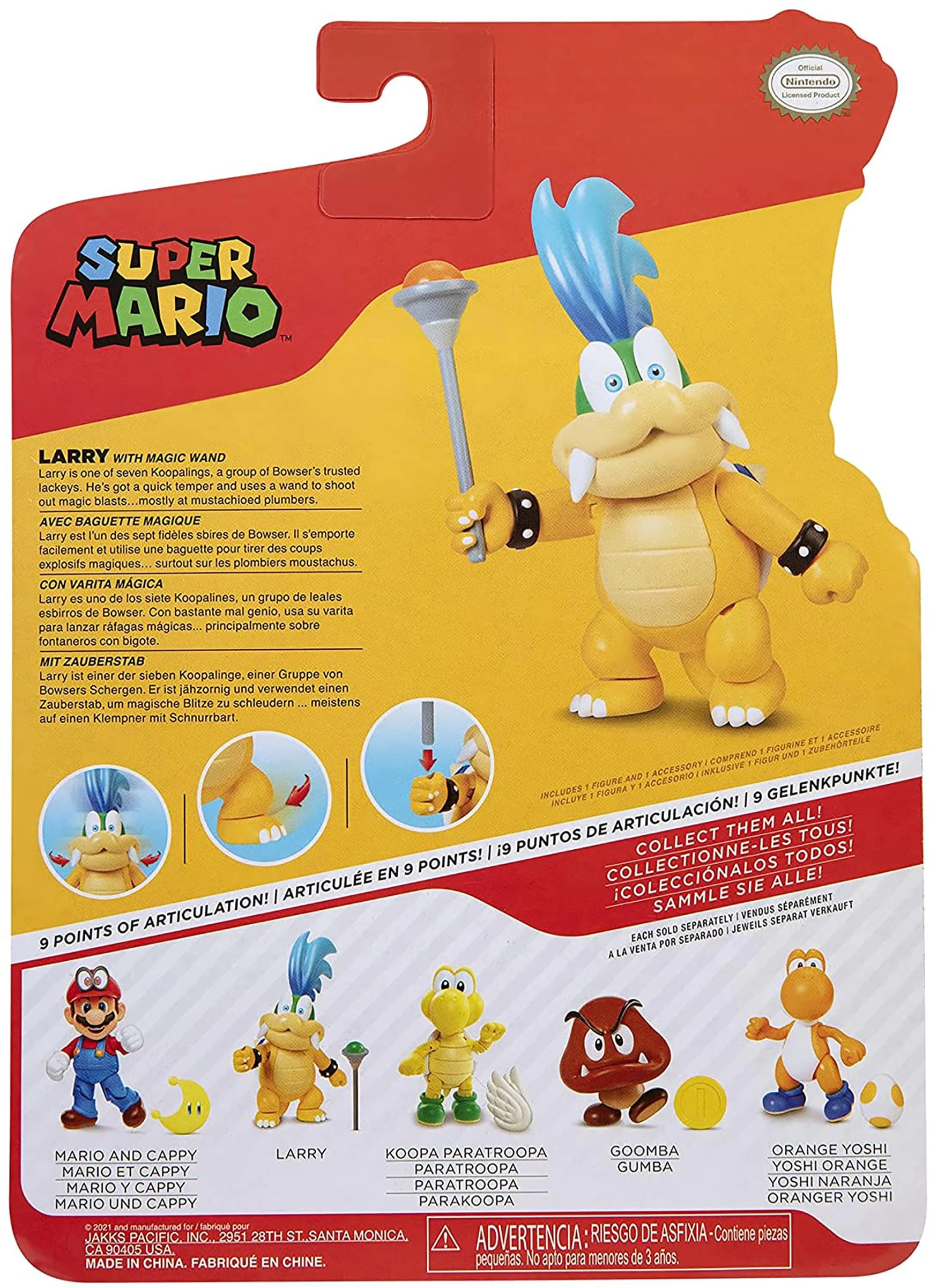 JAKKS PACIFIC Super Mario World Of Nintendo 4 Inch Figure | Larry 6 JAKKS PACIFIC Super Mario World Of Nintendo 4 Inch Figure | Larry - Image 4