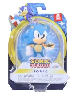 JAKKS PACIFIC Sonic The Hedgehog 2.5 Inch Figure | Classic Sonic W/ Hot Dog