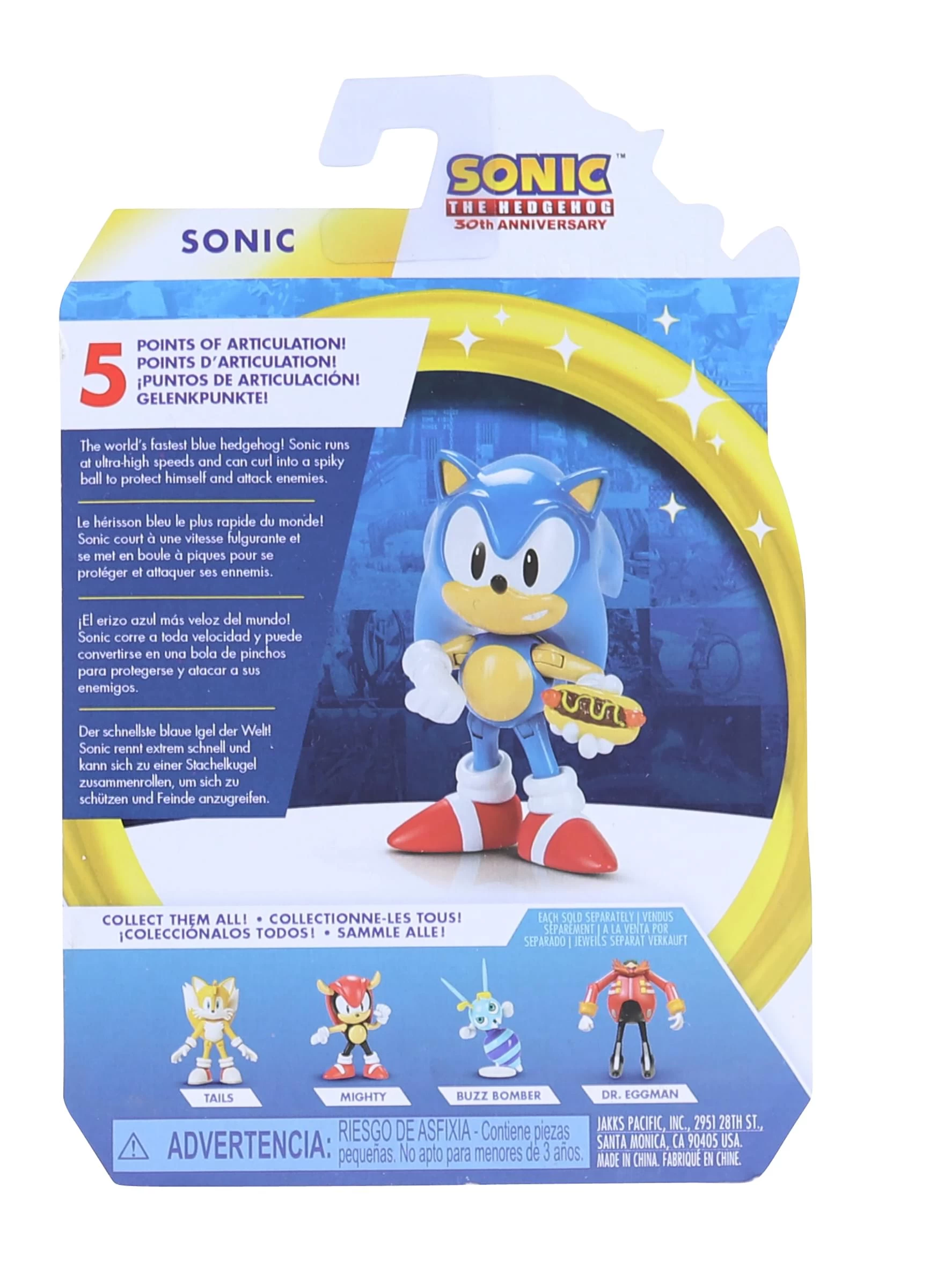 JAKKS PACIFIC Sonic The Hedgehog 2.5 Inch Figure | Classic Sonic W/ Hot Dog 4 JAKKS PACIFIC Sonic The Hedgehog 2.5 Inch Figure | Classic Sonic W/ Hot Dog - Image 2