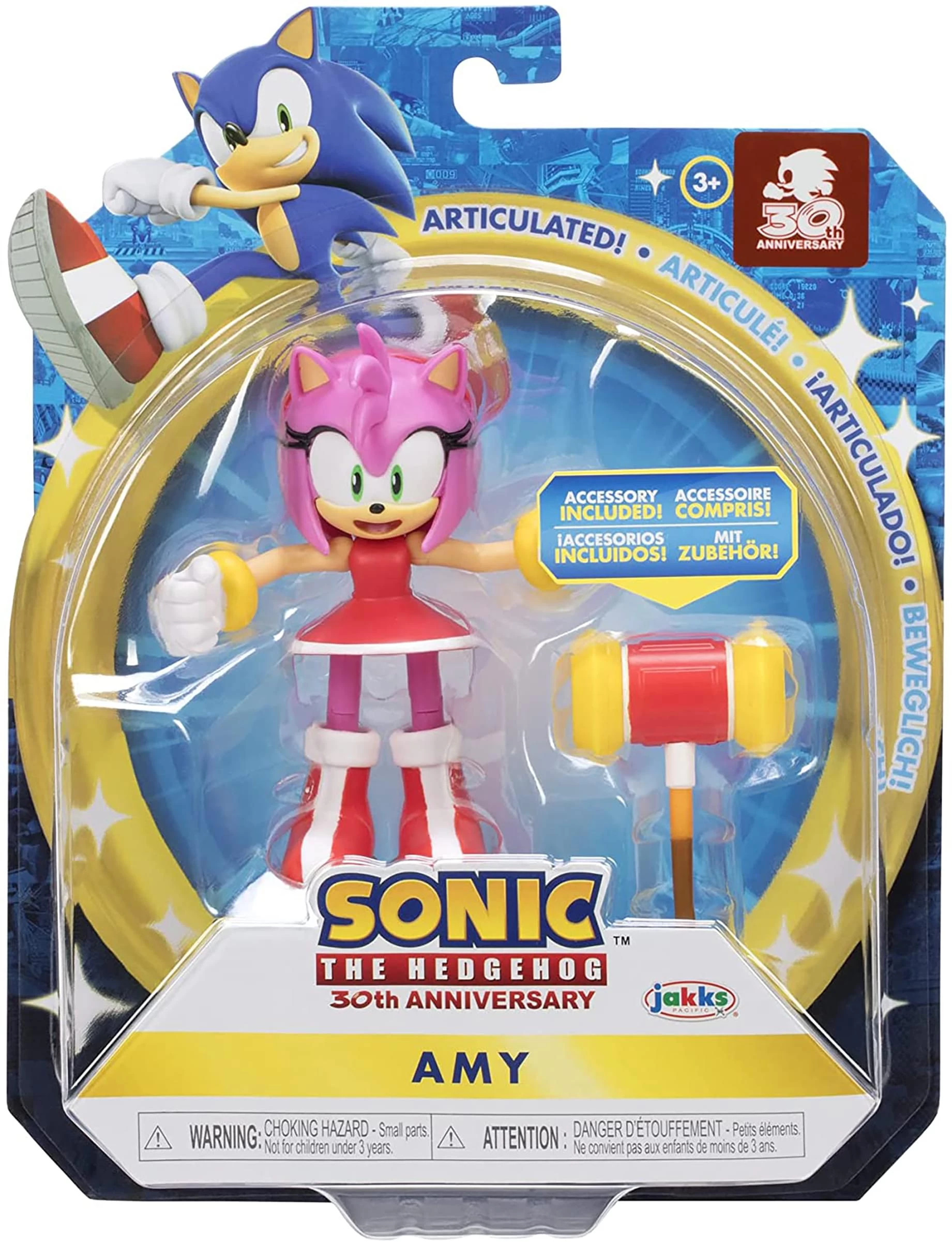 JAKKS PACIFIC Sonic The Hedgehog 4 Inch Figure | Modern Amy With Hammer 5 JAKKS PACIFIC Sonic The Hedgehog 4 Inch Figure | Modern Amy With Hammer - Image 3
