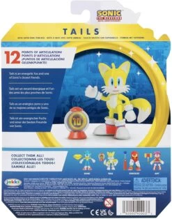 JAKKS PACIFIC Sonic The Hedgehog 4 Inch Figure | Modern Tails With Ring Item Box -Boutique Toy Store JKP 40903I CD