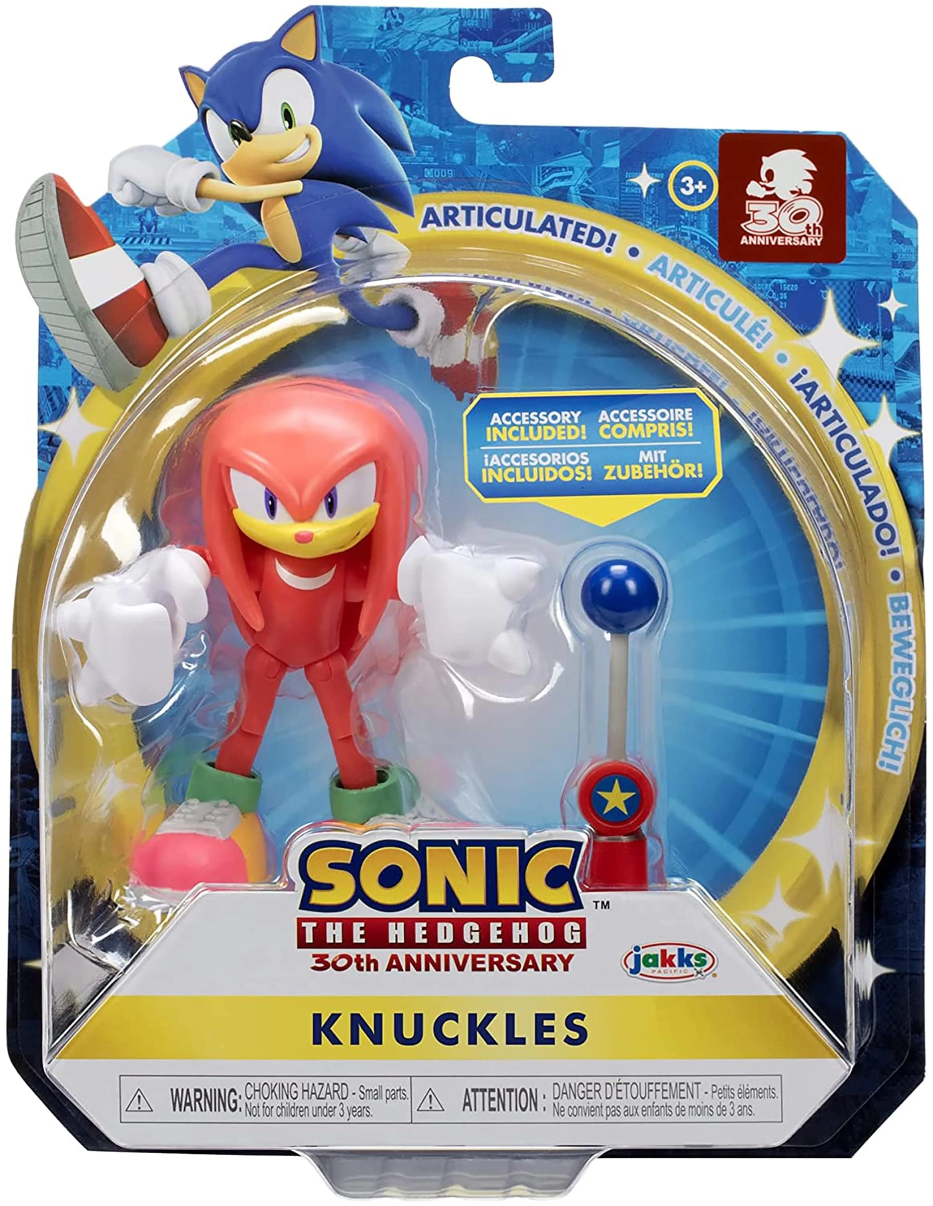JAKKS PACIFIC Sonic The Hedgehog 4 Inch Figure | Modern Knuckles With Blue Checkpoint 4 JAKKS PACIFIC Sonic The Hedgehog 4 Inch Figure | Modern Knuckles With Blue Checkpoint - Image 2