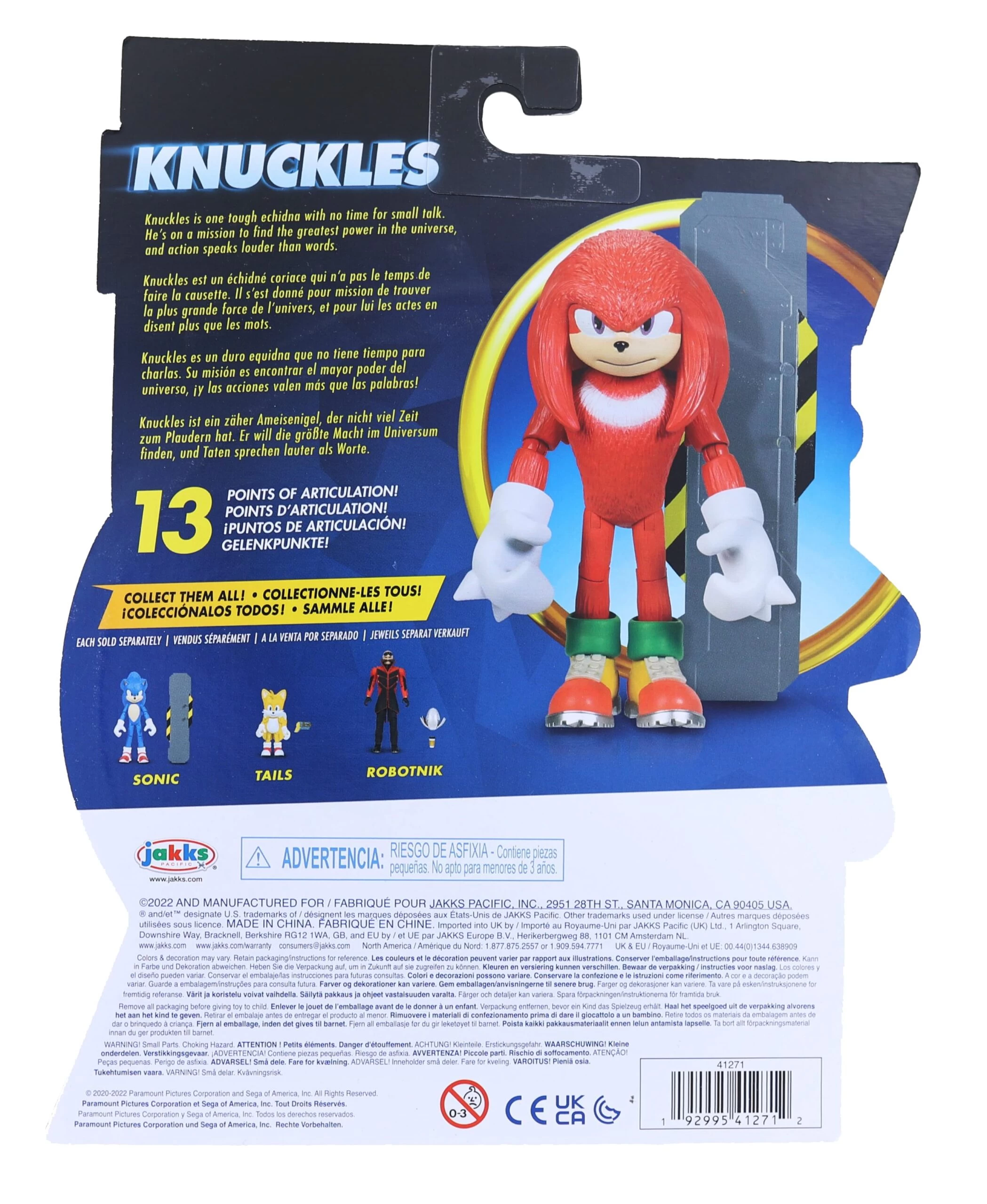 JAKKS PACIFIC Sonic The Hedgehog 4 Inch Figure | Knuckles With Snow Rider 4 JAKKS PACIFIC Sonic The Hedgehog 4 Inch Figure | Knuckles With Snow Rider - Image 2