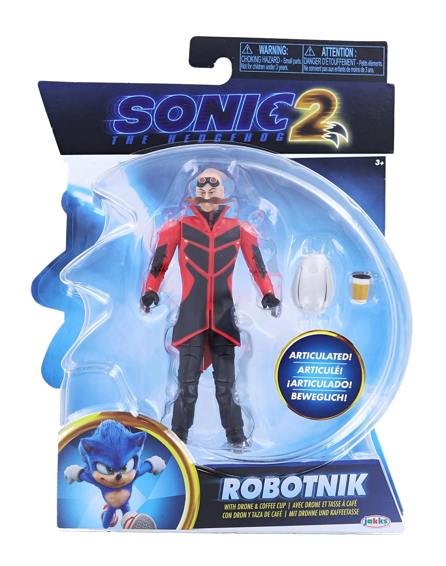 JAKKS PACIFIC Sonic The Hedgehog 4 Inch Figure | Robotnik With Drone 3 JAKKS PACIFIC Sonic The Hedgehog 4 Inch Figure | Robotnik With Drone