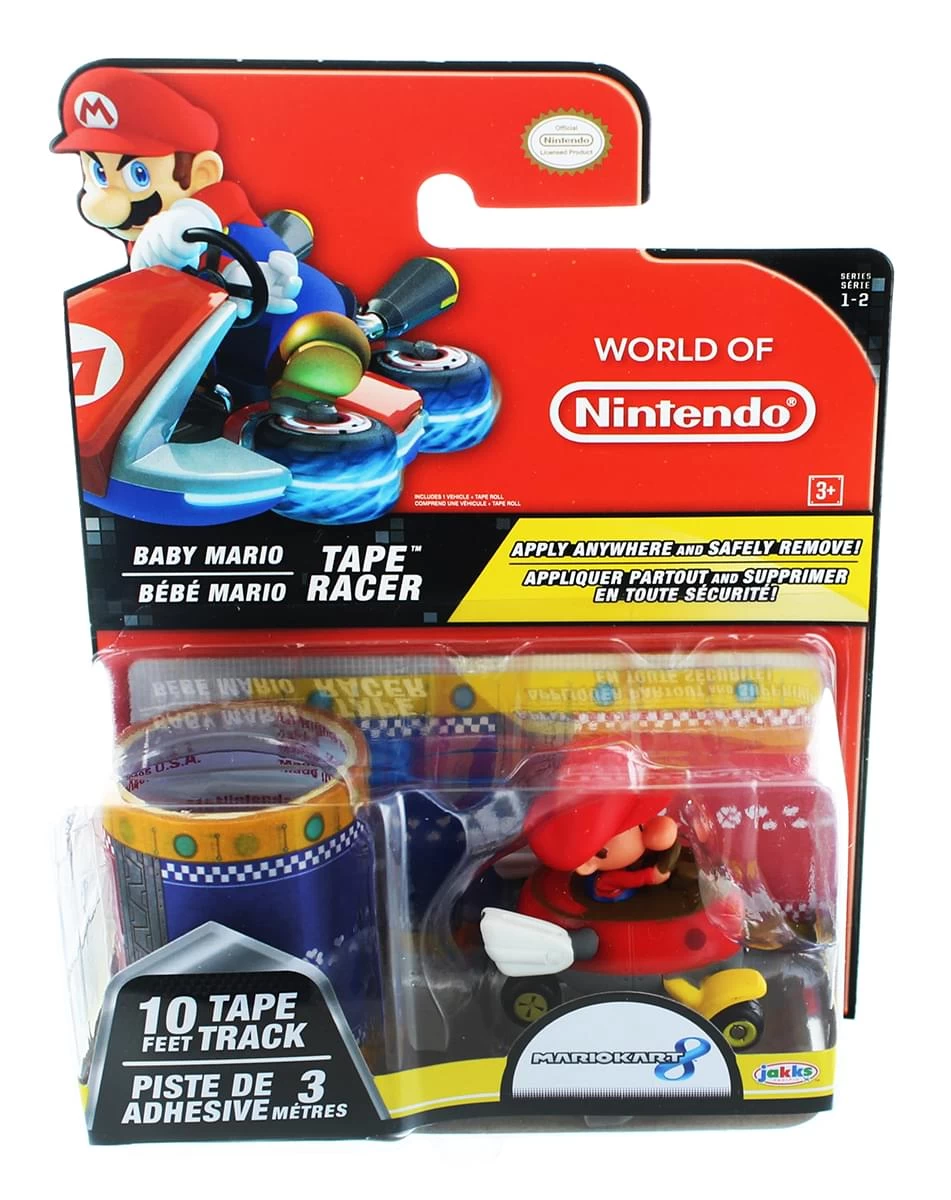 JAKKS PACIFIC Nintendo Tape Racers Wave 2: Baby Mario W/ Baby Park Tape 3 JAKKS PACIFIC Nintendo Tape Racers Wave 2: Baby Mario W/ Baby Park Tape