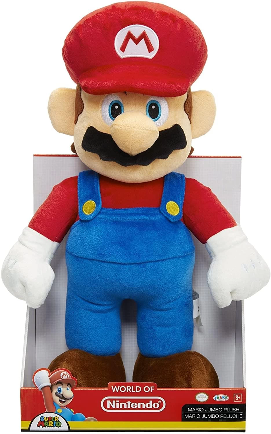 JAKKS PACIFIC Super Mario World Of Nintendo Jumbo 20 Inch Plush Mario 3 JAKKS PACIFIC Super Mario World Of Nintendo Jumbo 20 Inch Plush Mario - Image 2