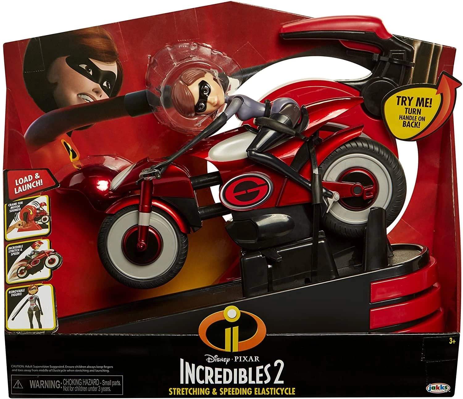 JAKKS PACIFIC The Incredibles 2 Stretching & Speeding Elasticycle Vehicle 4 JAKKS PACIFIC The Incredibles 2 Stretching & Speeding Elasticycle Vehicle - Image 2
