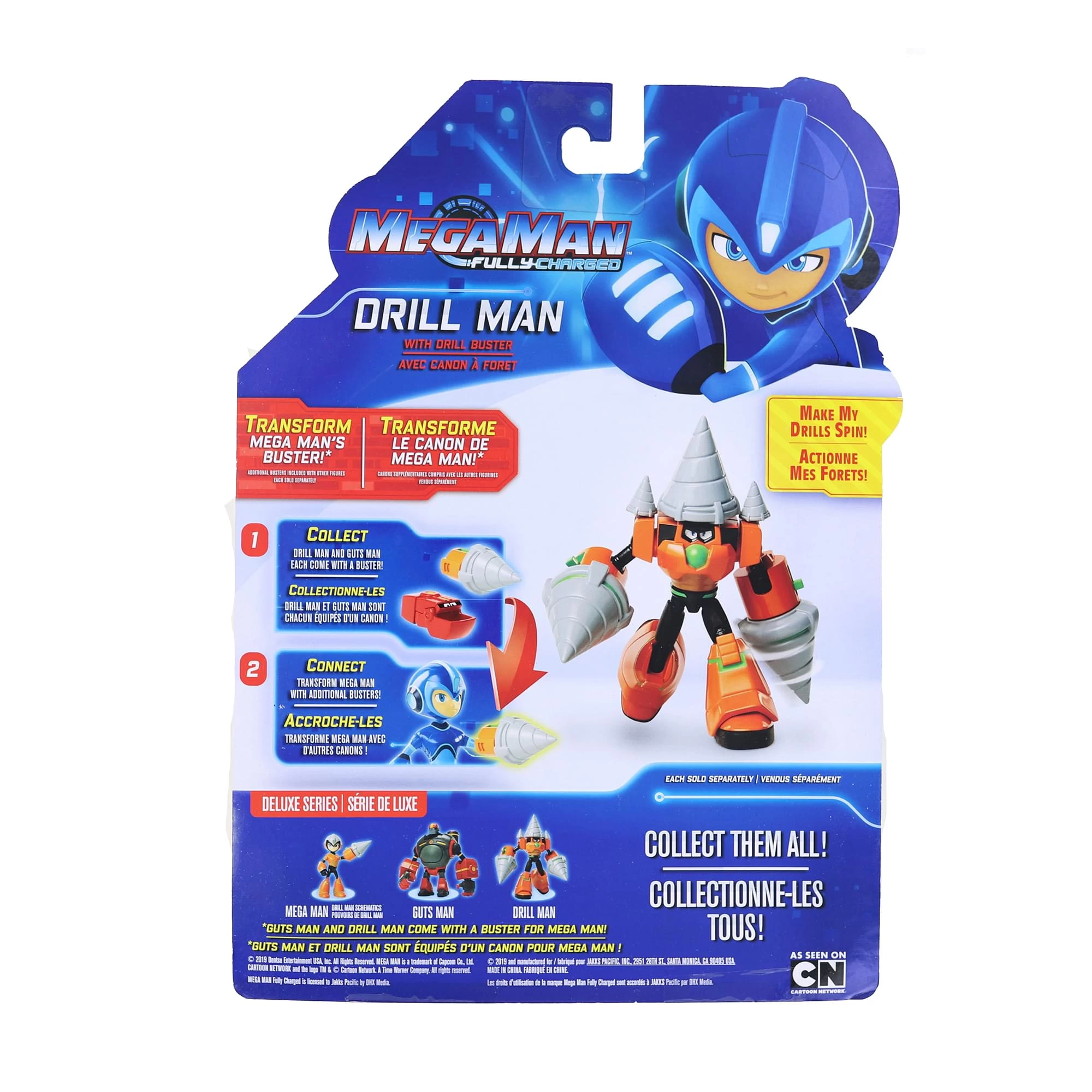 JAKKS PACIFIC Mega Man Fully Charged 7 Inch Action Figure | Deluxe Drill Man 4 JAKKS PACIFIC Mega Man Fully Charged 7 Inch Action Figure | Deluxe Drill Man - Image 2