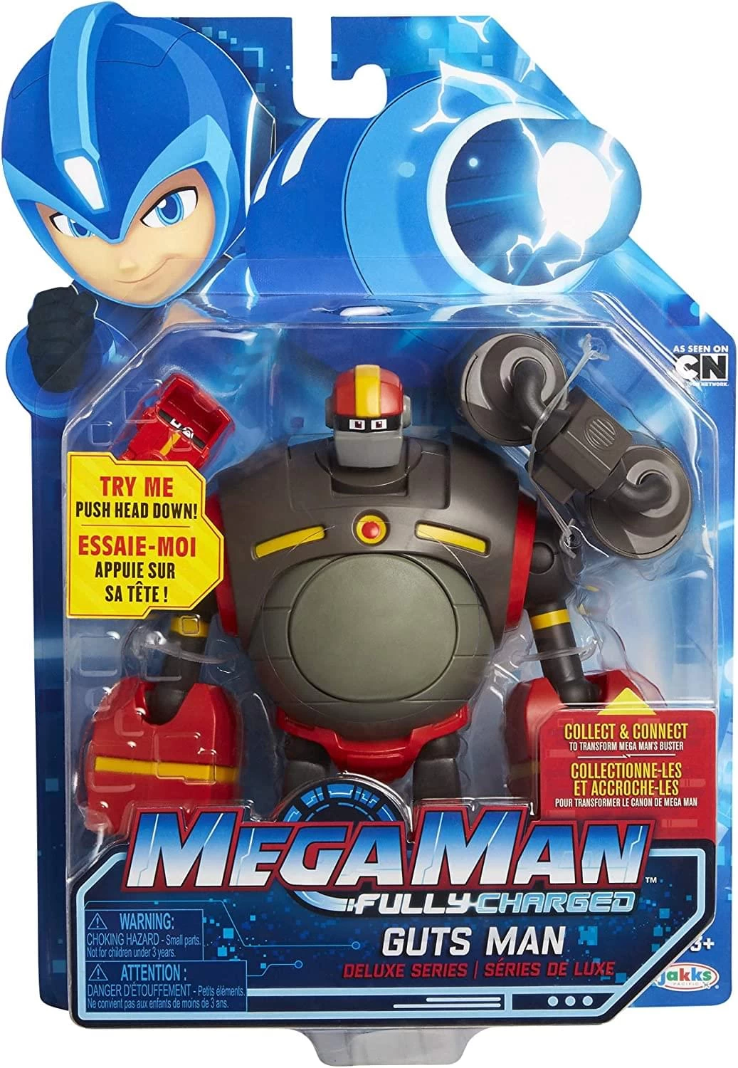 JAKKS PACIFIC Mega Man Fully Charged 7 Inch Action Figure | Guts Man 5 JAKKS PACIFIC Mega Man Fully Charged 7 Inch Action Figure | Guts Man - Image 3