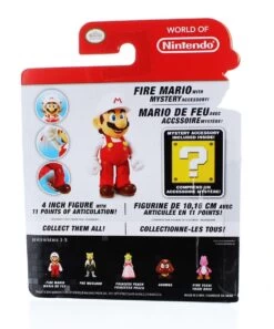 JAKKS PACIFIC Super Mario Bros. 4" Figures Series 3 Mario W/ Fire Flower 7 JAKKS PACIFIC Super Mario Bros. 4" Figures Series 3 Mario W/ Fire Flower -Boutique Toy Store JKP 86739 CC