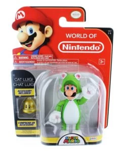 JAKKS PACIFIC Super Mario Bros. Wave 5 Cat Luigi 4" Figures 8 JAKKS PACIFIC Super Mario Bros. Wave 5 Cat Luigi 4" Figures -Boutique Toy Store JKP 91448 CC