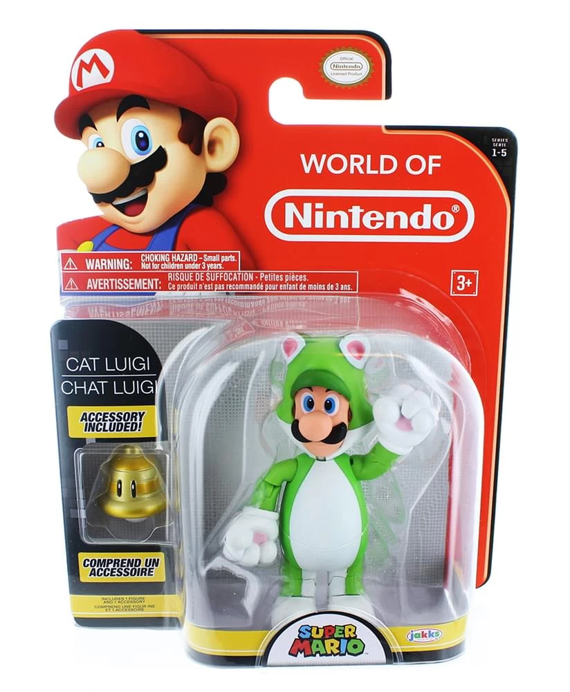 JAKKS PACIFIC Super Mario Bros. Wave 5 Cat Luigi 4" Figures 5 JAKKS PACIFIC Super Mario Bros. Wave 5 Cat Luigi 4" Figures - Image 3