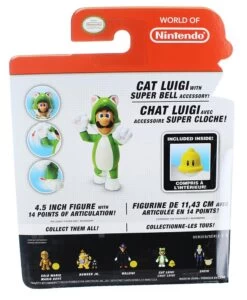 JAKKS PACIFIC Super Mario Bros. Wave 5 Cat Luigi 4" Figures 9 JAKKS PACIFIC Super Mario Bros. Wave 5 Cat Luigi 4" Figures -Boutique Toy Store JKP 91448 CD