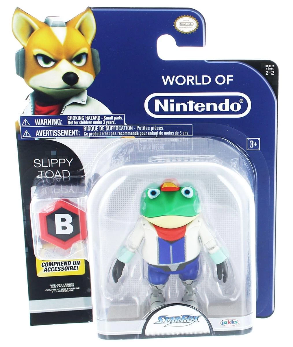 JAKKS PACIFIC World Of Nintendo 4" Figure: Slippy Toad 5 JAKKS PACIFIC World Of Nintendo 4" Figure: Slippy Toad - Image 3